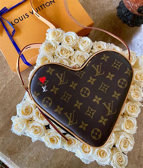 heart shaped Louis Vuitton purse